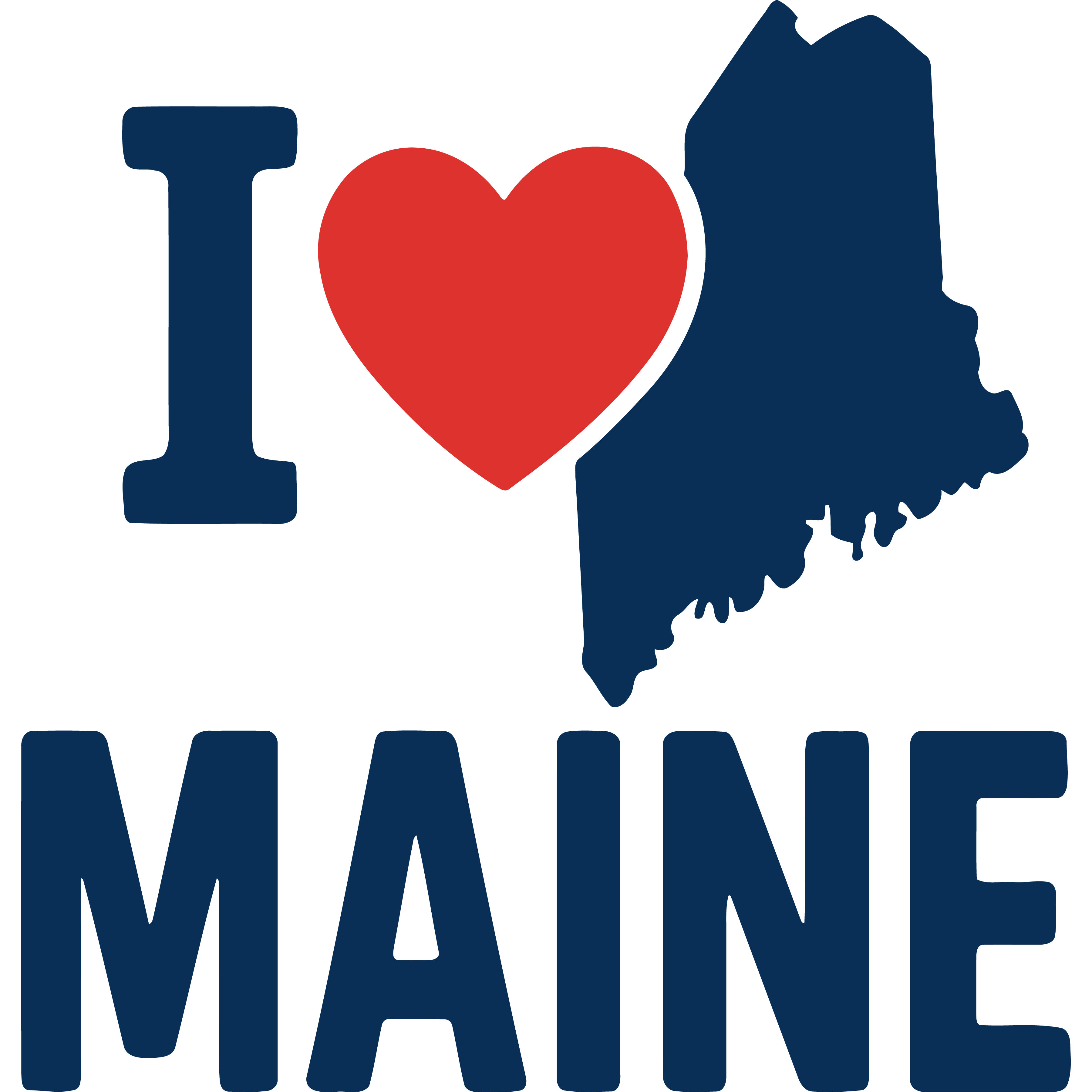 "I ♥ Maine" Sticker