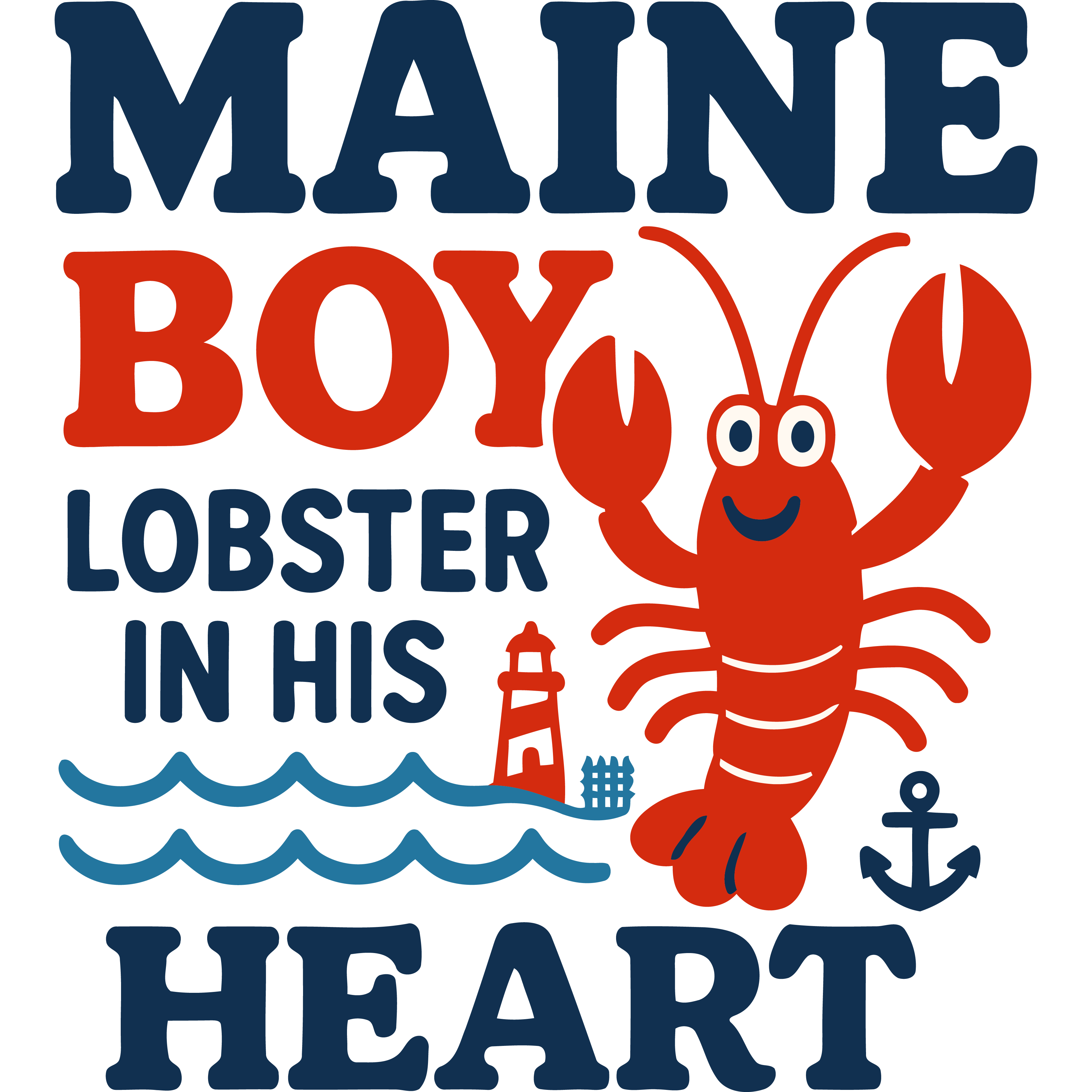 "Maine Boy, Lobster In His Heart" Sticker