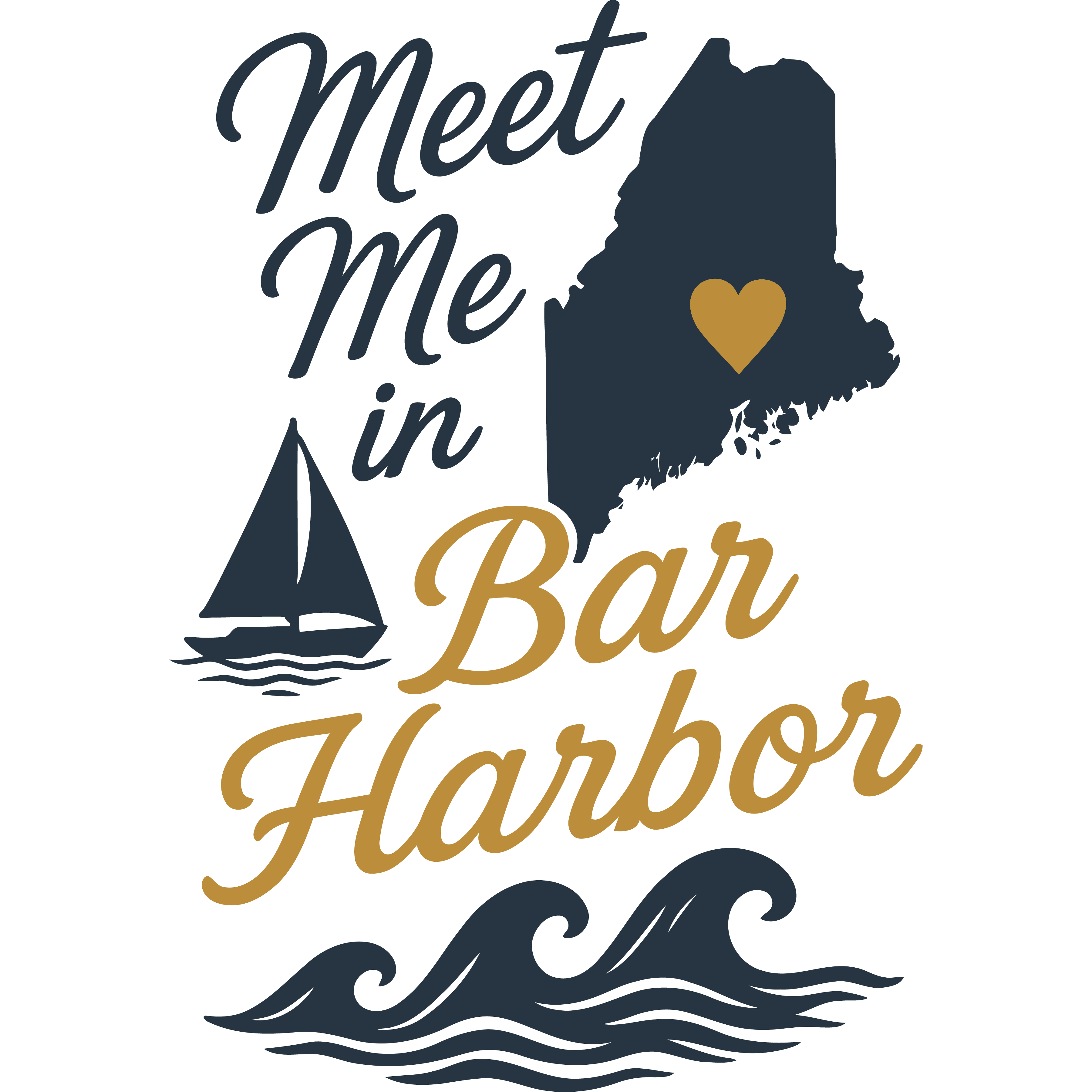 "Meet Me in Bar Harbor" Sticker
