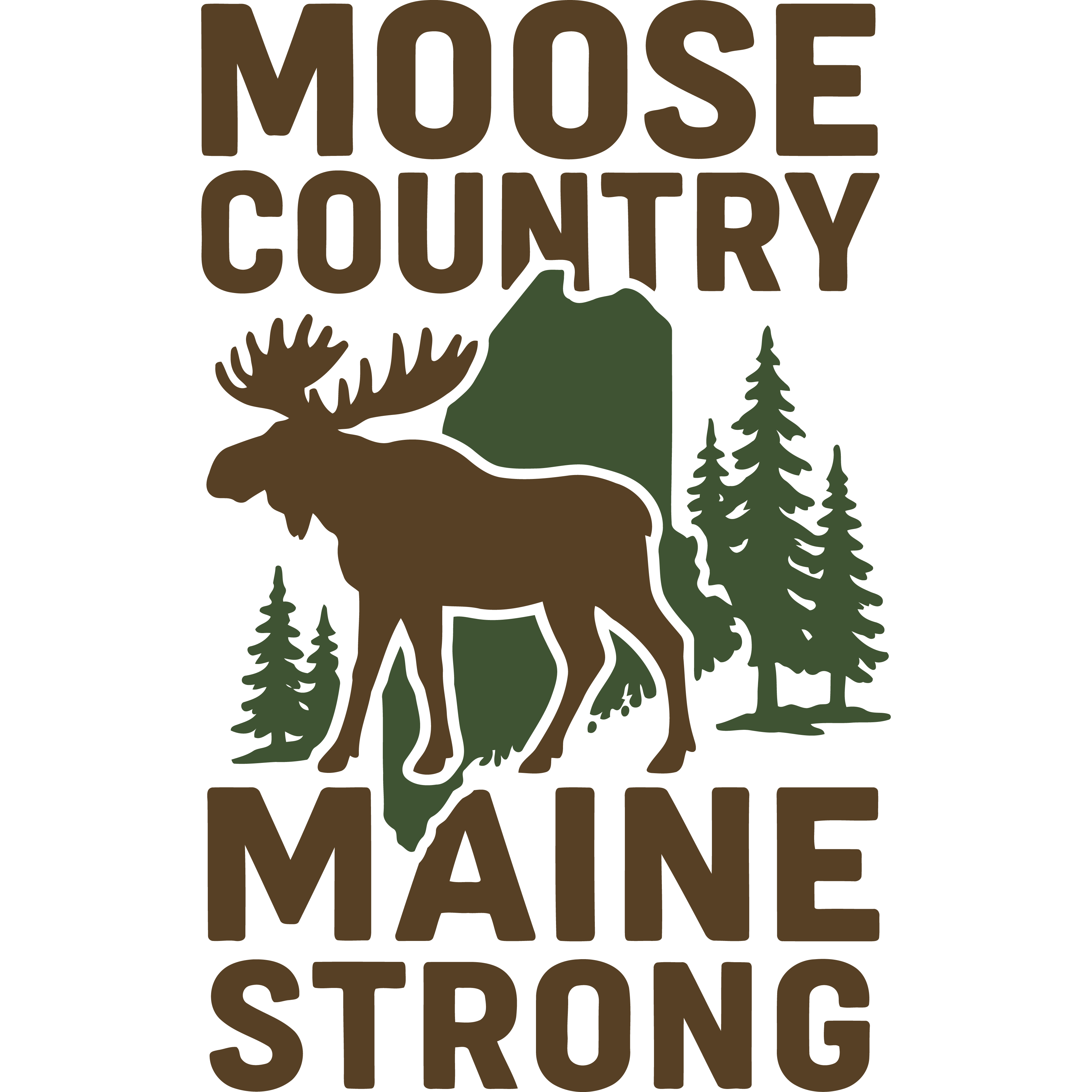"Moose Country — Maine Strong" Sticker
